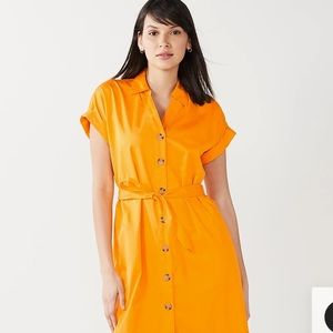 💛Nine West Short Sleeve Belted Shirt Dress (M)💛